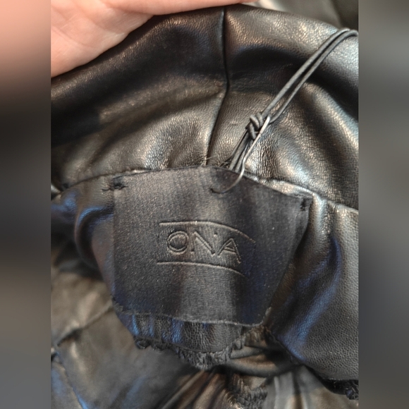 ❗NWT Ona by Yoon Chung Vegan Leather Paper bag Pant - Picture 5 of 7